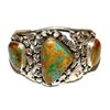 Image 1 : Navajo Royston Turquoise Statement Cuff Bracelet Sterling Silver Mary Chavez