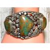 Image 4 : Navajo Royston Turquoise Statement Cuff Bracelet Sterling Silver Mary Chavez