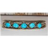 Image 1 : Navajo Blue Royston Turquoise Stacker Cuff Bracelet Sterling Silver Signed