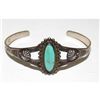 Image 1 : Vintage Fred Harvey Era Bracelet Navajo Sterling Turquoise Cuff