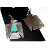 Image 2 : Vintage Navajo Thunderbird Earrings Sterling Silver Royston Turquoise