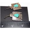 Image 3 : Vintage Navajo Thunderbird Earrings Sterling Silver Royston Turquoise