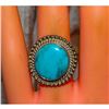 Image 5 : Navajo Kingman Turquoise Ring Sz. 7 P. Skeets Sterling Silver Native American