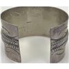 Image 5 : Old Pawn Navajo Ingot Cuff Bracelet Hand Stamped Sterling Silver 65g