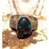 Image 1 : Navajo Morenci Turquoise Ring Sz 9.5 Sterling Silver Eli Skeets