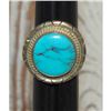 Image 1 : Navajo Kingman Turquoise Ring P. Skeets Sterling Silver Native American