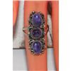 Image 2 : Navajo Purple Charoite Ring Size 6.5 Sterling Silver J. Kee Native American