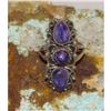 Image 3 : Navajo Purple Charoite Ring Size 6.5 Sterling Silver J. Kee Native American