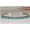 Image 1 : Zuni Turquoise Petit Point Stacker Cuff Bracelet Sterling Silver M. Hannaweeka