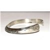 Image 4 : Navajo Carinated Hand Stamped Ingot Double Sided Cuff Bracelet Signed Native