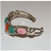 Image 5 : Navajo Dave Lister Turquoise Spiny Cuff Bracelet Sterling Silver