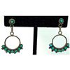 Image 1 : Old Pawn Zuni Snake Eye Turquoise Sterling Silver Dangle Earrings