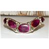 Image 1 : Navajo Davida Lister Purple Spiny Cuff Bracelet 925 Sterling Silver Signed