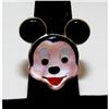 Image 2 : Zuni Mickey Mouse Ring Sz 6 Adjustable Don Dewa Sterling Silver Disney Character