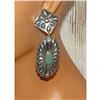 Image 4 : Navajo Statement Concho Earrings Sterling Silver Royston Turquoise 4"L