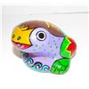Image 1 : Mexican Folk Art Hand Painted Pottery Frog Figurine