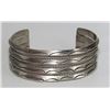 Image 1 : Navajo Sterling Silver Carinated Stacker Cuff Bracelet Ingot Rob Cadman