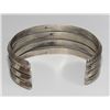 Image 3 : Navajo Sterling Silver Carinated Stacker Cuff Bracelet Ingot Rob Cadman