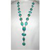 Image 1 : Navajo Royston Turquoise Lariat Necklace Sterling Silver K. Pino