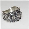 Image 2 : Navajo Band Ring Size 7 Sterling Silver Repousse Band Signed Bennie Ramone