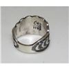 Image 4 : Navajo Band Ring Size 7 Sterling Silver Repousse Band Signed Bennie Ramone
