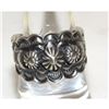 Image 5 : Navajo Band Ring Size 7 Sterling Silver Repousse Band Signed Bennie Ramone