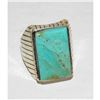 Image 3 : Navajo Royston Turquoise Statement Men Ring Sz 12 R. Jack Sterling Silver