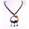 Image 1 : Navajo Rainy Cloud with Sun Pendant Necklace Adjustable Adam Fierro
