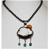 Image 2 : Navajo Rainy Cloud with Sun Pendant Necklace Adjustable Adam Fierro