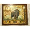 Image 1 : Lee Reynolds Mixed Media Buffalo Painting