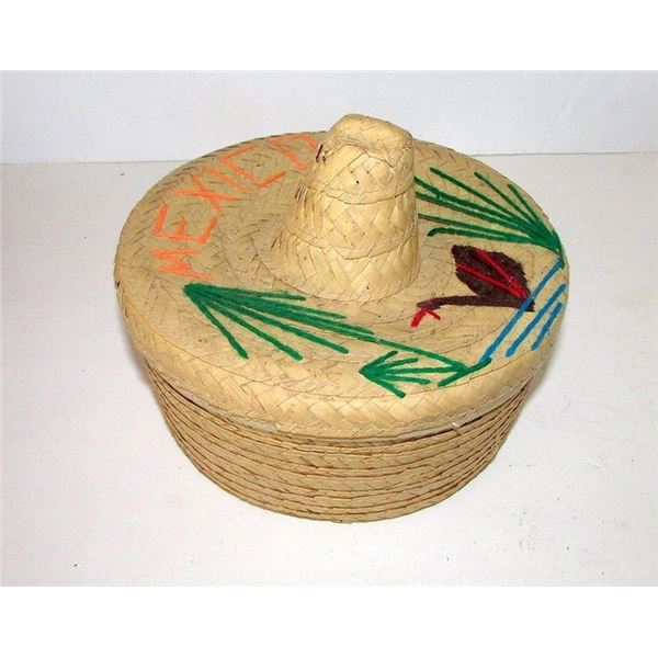 Vintage Mexican Straw Tortilla Warmer