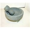 Image 1 : Vintage Large Mexican Molcajete Stone Grinder Lava