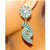Image 6 : Zuni Petit Point Turquoise Dangle Earrings Sterling V. Byjoe Vintage