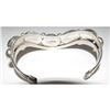 Image 3 : Navajo Davida Lister White Buffalo Cuff Bracelet 925 Sterling Silver Signed