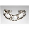 Image 5 : Navajo Davida Lister White Buffalo Cuff Bracelet 925 Sterling Silver Signed