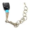 Image 4 : Signed Joseph Tenorio Santo Domingo Necklace – Onyx, Turquoise & Shell 21"