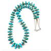 Image 2 : Navajo Turquoise Sterling Silver Shell Heishi Bead Necklace
