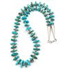 Image 3 : Navajo Turquoise Sterling Silver Shell Heishi Bead Necklace