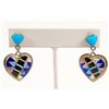 Image 1 : Vintage Navajo Sterling Silver Heart Dangle Earrings Sandra Kenton