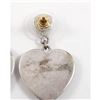 Image 3 : Vintage Navajo Sterling Silver Heart Dangle Earrings Sandra Kenton