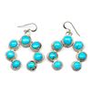 Image 2 : Navajo Sterling Turquoise Naja Earrings Native American