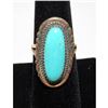 Image 1 : Navajo Royston Blue Turquoise Ring Size 7 Sterling Silver Signed