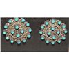 Image 4 : Zuni Snake Eye Turquoise Post Stud Earrings Sterling Silver Native American