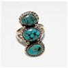 Image 3 : Navajo Royston Turquoise Ring Sz 6 Sterling Silver Signed Native