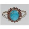 Image 3 : Navajo Blue Royston Turquoise Sterling Cuff Bracelet R Yazzie