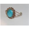 Image 6 : Navajo Blue Royston Turquoise Sterling Cuff Bracelet R Yazzie