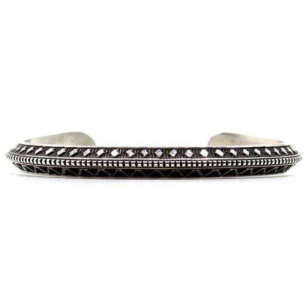 Navajo Sterling Carinated Ingot Double Sided Cuff Bracelet R Secatero