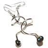 Image 1 : Zuni Snake Dangle Earrings Effie Calavaza Sleeping Beauty Turquoise Sterling