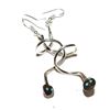 Image 3 : Zuni Snake Dangle Earrings Effie Calavaza Sleeping Beauty Turquoise Sterling