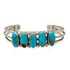 Image 1 : VTG Navajo Royston Turquoise Stacker Cuff Bracelet Sterling Silver Native